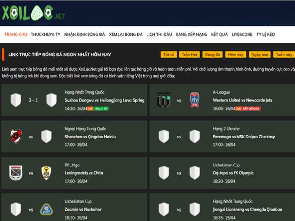 Xoilac.net - xem bóng đá trực tiếp