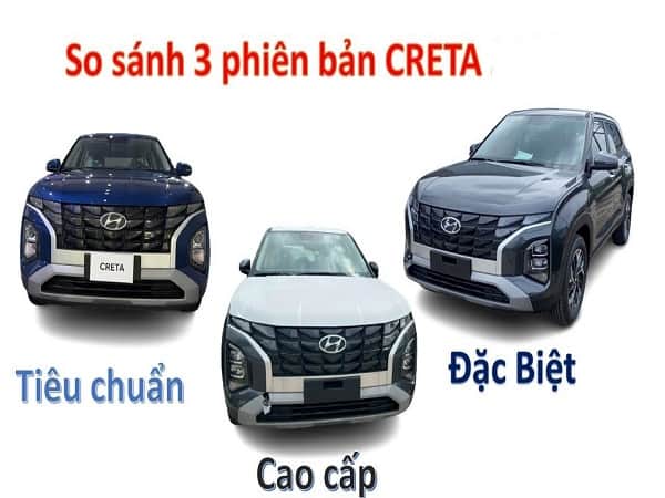 So sánh các phiên bản creta