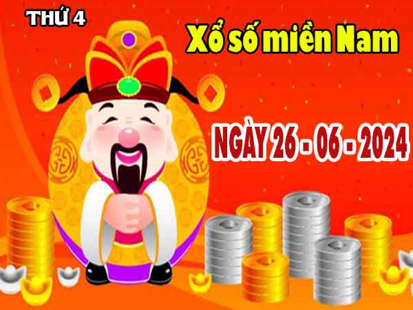 Dự đoán XSMN ngày 26/6/2024 – Thống kê KQ xổ số miền Nam thứ 4